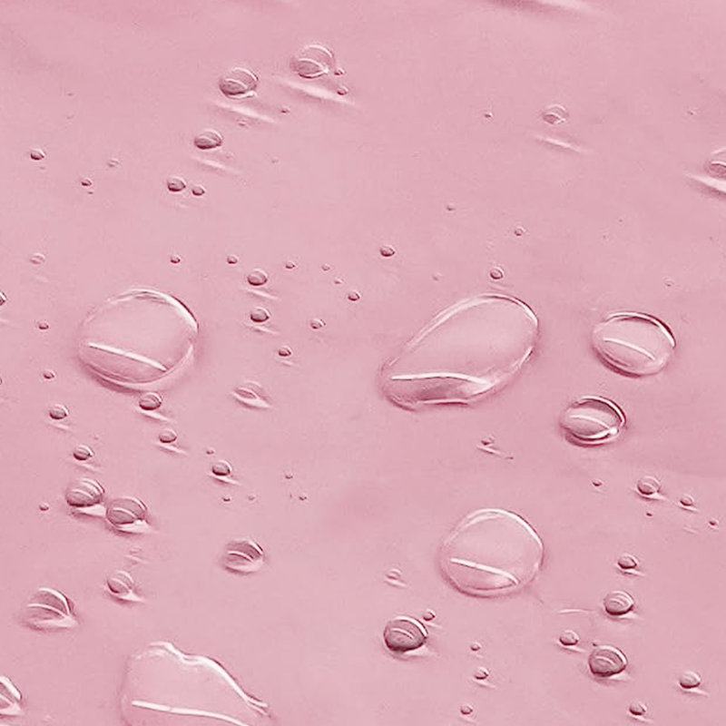 Rideau de douche Waterpoof, H 72 po x l 72 po, Transparent / rose
