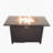 Smoked Glass Metal Rectangular Fire Pit-1206851564
