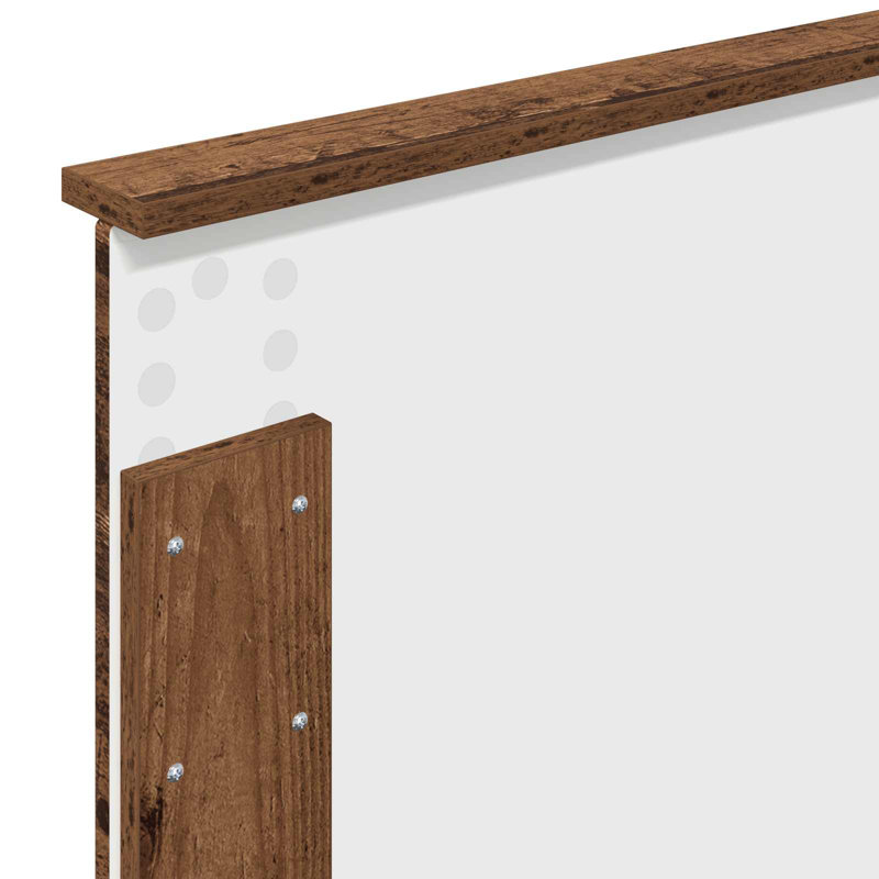 Bed, Old Wood, European Single (90 x 200 cm)