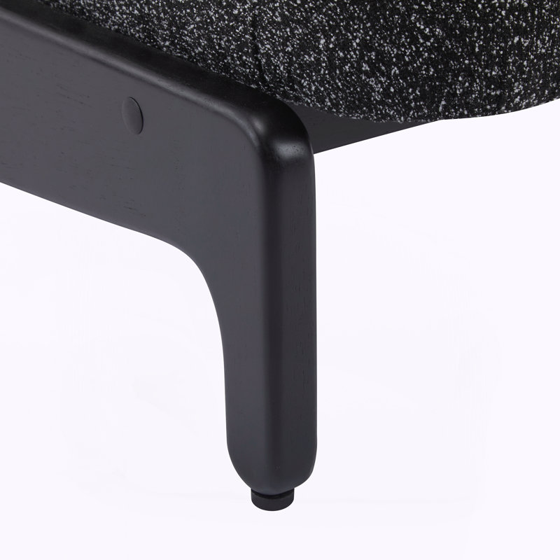 Chaise d'appoint avec structure en bois massif, ensemble de 2, Grey, Black