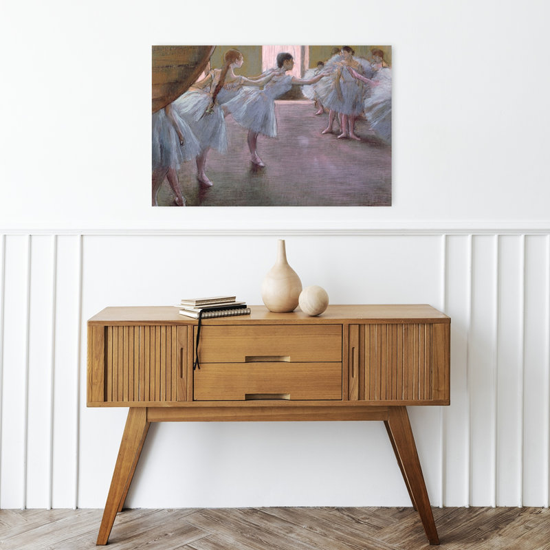Danseuses en répétition, 1875-1877, estampe d'art mural abstraite contemporaine, H 16 po x l 24 po