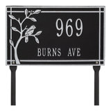 Woodridge Bird Personalized Standard 2-Line Lawn Address Sign