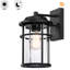 Jette Matte Black Outdoor Wall Lantern with Dusk to Dawn-1339983995