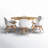 Anautica Round 6 - Person 59'' Teak Finish Outdoor Furniture Dining Set