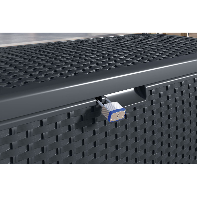 Cyberspace Lockable Resin Wicker Outdoor Deck Box