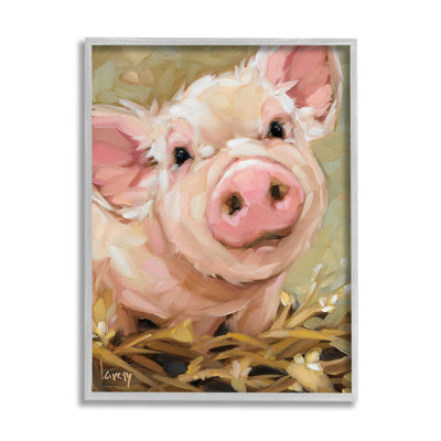 «Happy Pig Farm Farm Portrait», estampe numérique par Andrea Lavery