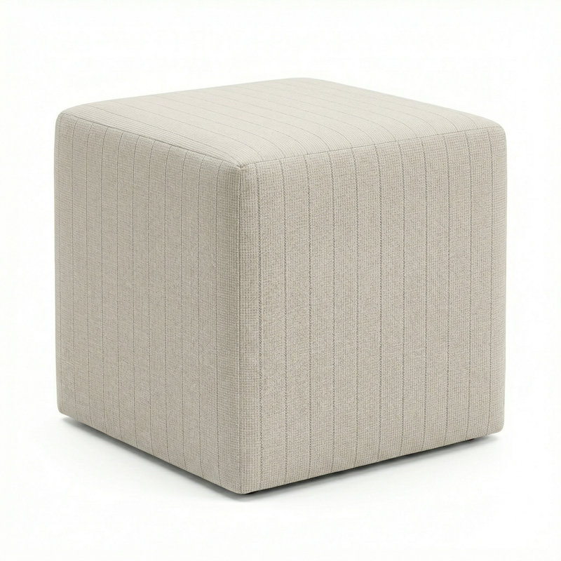 Berlin Gardens Lilly Hive 20" Square Pouf, Cream