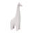 Clay Giraffe 12-Inch Loopy Pattern in Ivory, Charming Figurine - 5" x 4" x 12"