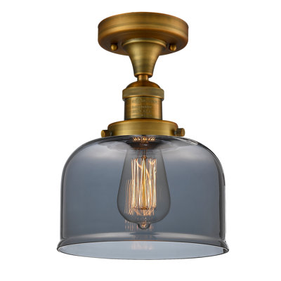 Bell - 1 Light 8" Semi-Flush Mount