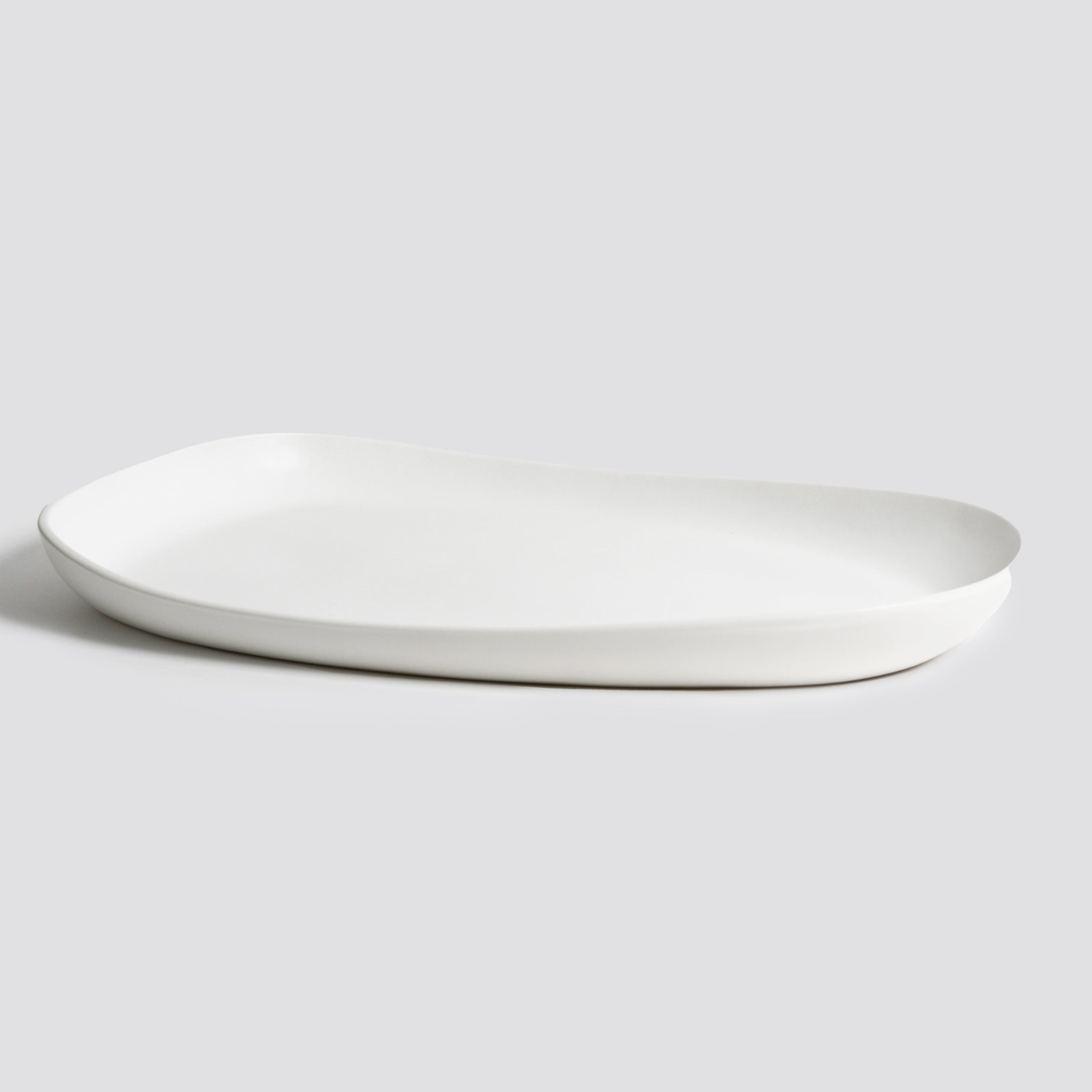 Stoneware Long Serving Platter, White