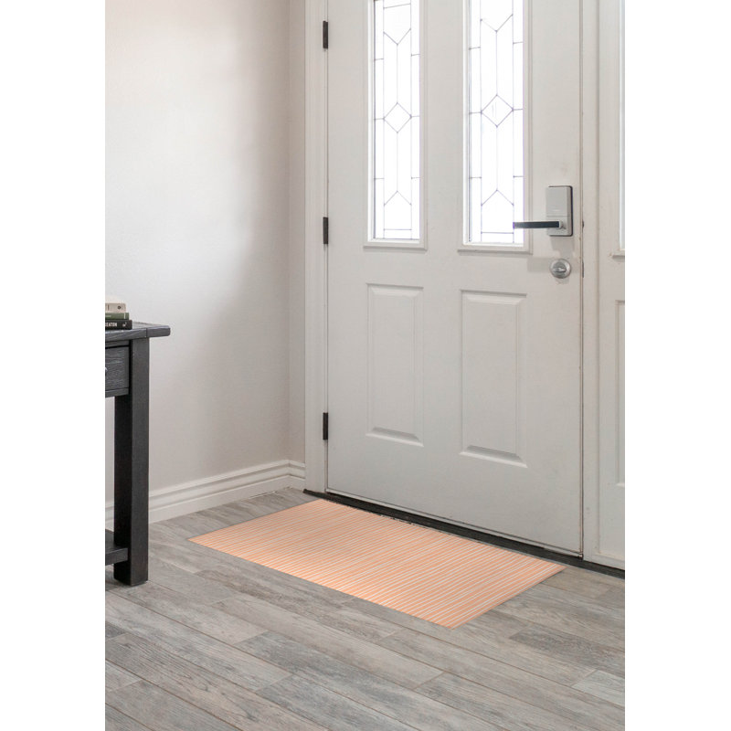 Spinal Column Peach Indoor Doormat, L 60 po x L 84 po, Pêche
