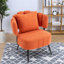 Chaises d'appoint à ressorts ensachés, chaise de lecture moderne en acier en mousse de chenille pour la maison