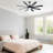 66'' Modern Ceiling Fan With 8Blades,Adjustable LED Light,Remote Control Reversible Motor-1963112932