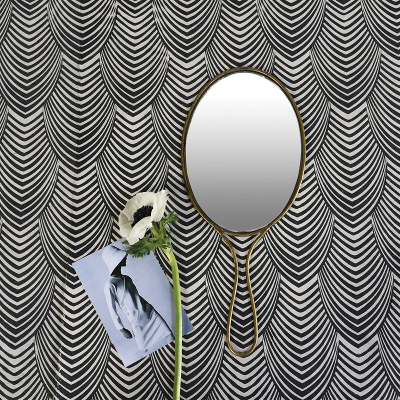 Miroir à la main lena, laiton-laiton
