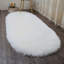 Alex Oval Super Soft Shaggy Area Rug White-660742263