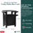 Keter Unity 40 Gal Patio Storage Grilling Bar Cart w/ Stainless Steel Top-70446006