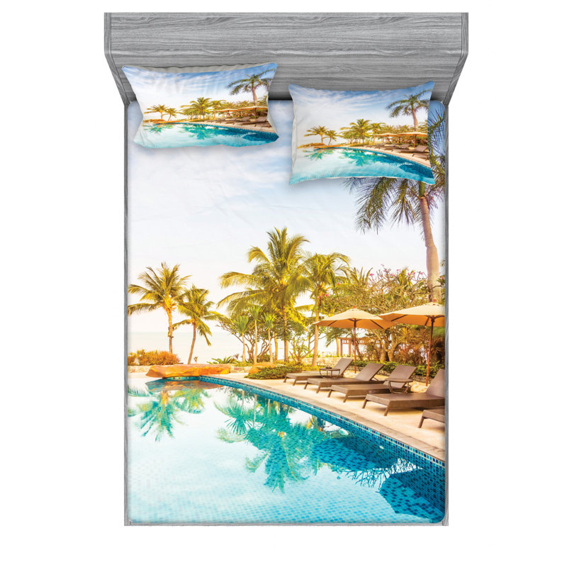 Microfiber Sheet Set, Queen Sheet Set with Fitted Sheet