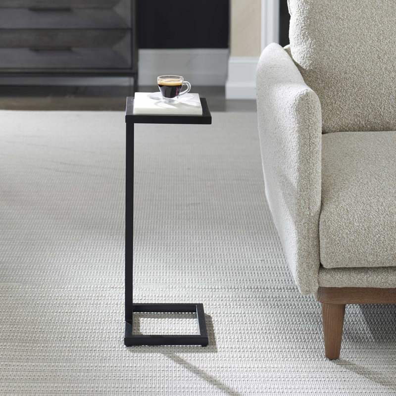FURNITURE, White Marble/Satin Black