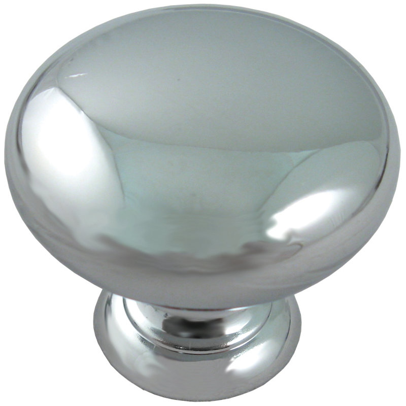 Poignée champignon 1 1/4 po de diamètre, Chrome poli