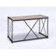 Bureau rectangulaire rustique en chêne et noir antique, plateau en placage de papier, piètement industriel en chaînes, profondeur d'écriture de 61 cm, structure tubulaire en métal, poids du colis : 24 kg.