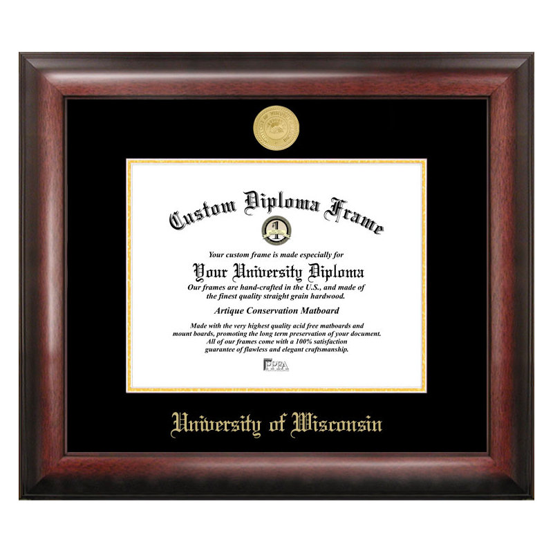 Cadre de diplôme NCAA Gold, Badgers de Wisconsin