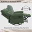 Fauteuil inclinable, pivotant, moderne et rembourré avec tissu texturé pour salon et chambre de bébé-495079890