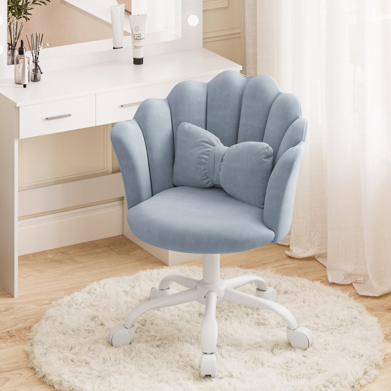 Velvet Swivel Accent Chair, Grey