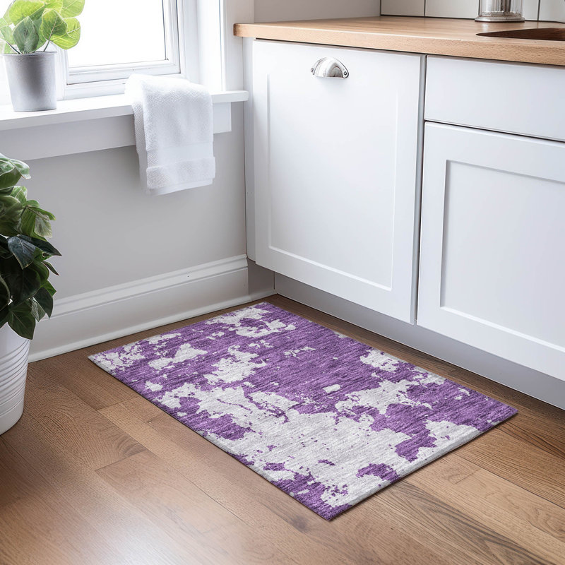 Maliana Washable Abstract Indoor / Outdoor Rug, Rectangle 1'8" x 2'6"
