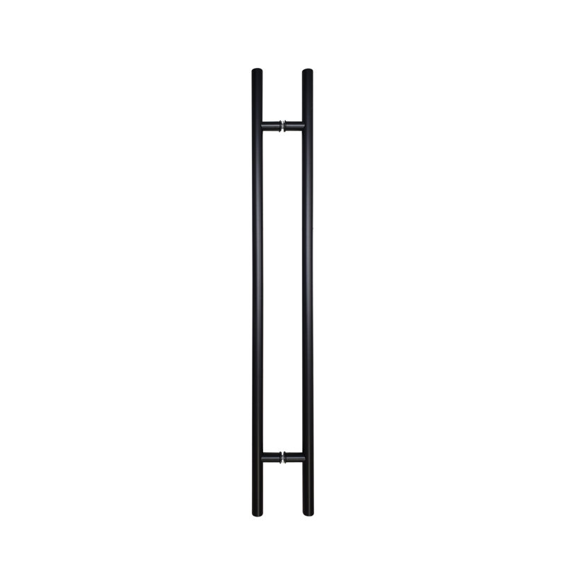 Poignée de porte ronde demi-lune, Noir, L 7 po x P 72 po