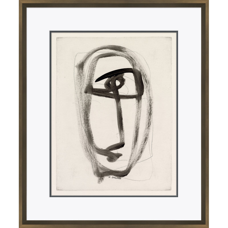 «Abstracts in Black and White» - Peinture encadrée sur papier