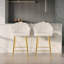 Tabouret de bar et de comptoir en velours (ensemble de 2)-635009422