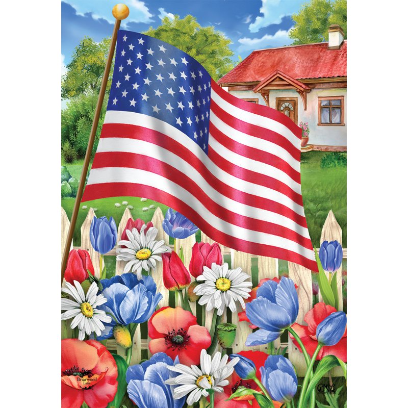Drapeau de la maison d'été Americana Garden