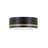 Lennon 12 In. Modern Matte Black And Gold Integrated Led Outdoor Flush Mount