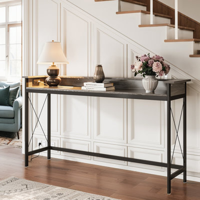 70.9" Console Table with Outlets and USB Ports