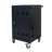 Tablet Laptop 32-bit-Plastic Device Basket Device for Mobile Charging Trolley- Includes Cable Management Dividers, Cable Clips, Storage Compartment, and Removable Doors (Black)