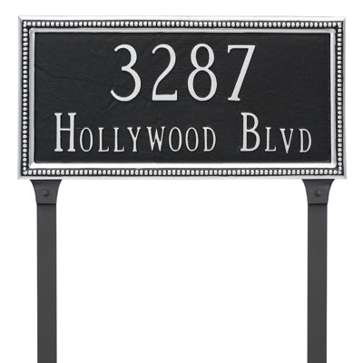 Verona 2-Line Lawn Address Sign