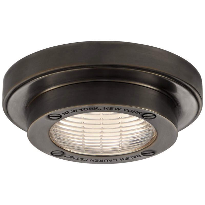 Ralph Lauren Grant 1 - Light Flush Mount, Bronze, 1.75" H x 6.25" W x 6.25" D