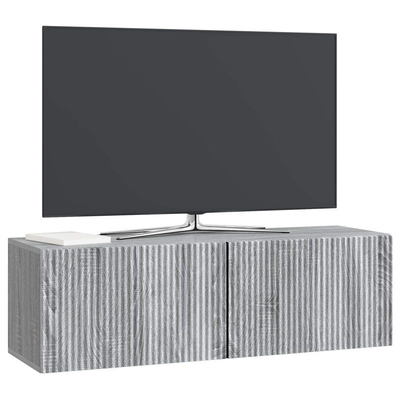 Unfinished TV Stand, 30cm H x 98cm L x 31cm W, Grey Sonoma