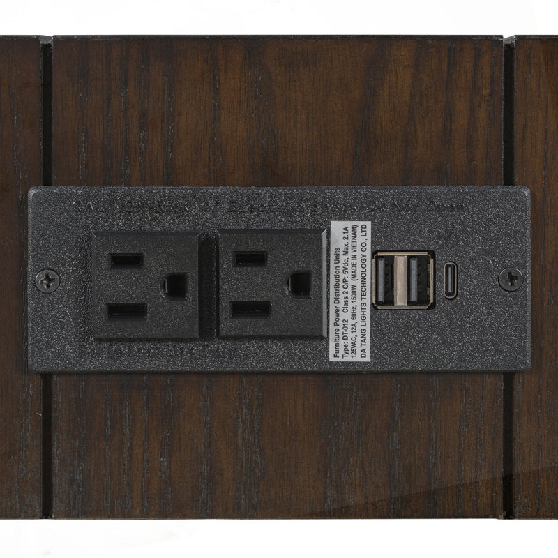Console rustique avec tiroir caché, Espresso