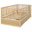 Lit de jour simple avec garde-corps de clôture et 2 tiroirs de rangement fonctionnels - Optimisation de l'esthétique fonctionnelle de la chambre à coucher-121107476-121107477