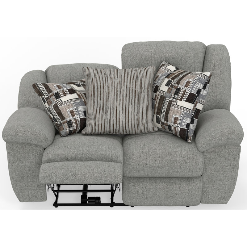 Trifecta Power Reclining Loveseat, Gray/Beige