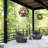 Carson 5-Light Aluminum Outdoor Orb Chandelier with Clear Seedy Glass Shades-786329980