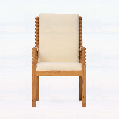 Ensemble de 2 chaises de salle à manger en bois d'hévéa avec coussin éponge à haute densité, conception moderne et ergonomique pour une assise confortable dans les environnements domestiques et commerciaux