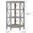 Wood Corner Bookcase 3 Shelf Corona Gray | -1106338160