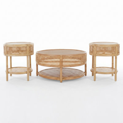Cynequa Round 3 Piece Living Room Set