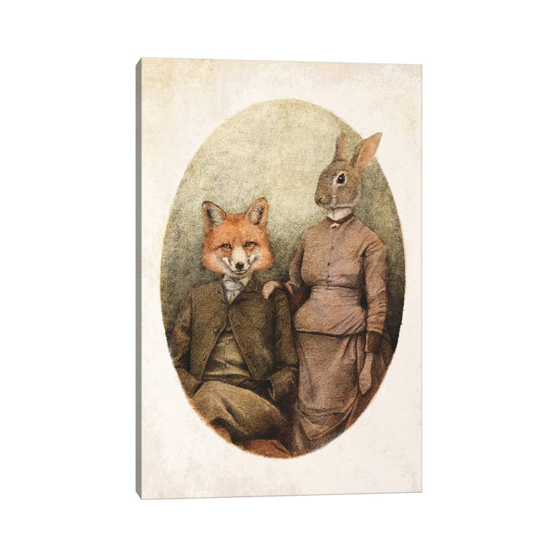 The Foxes II by Mike Koubou - Wrapped Canvas Print, 101.6 cm H x 66.04 cm W x 3.175 cm D