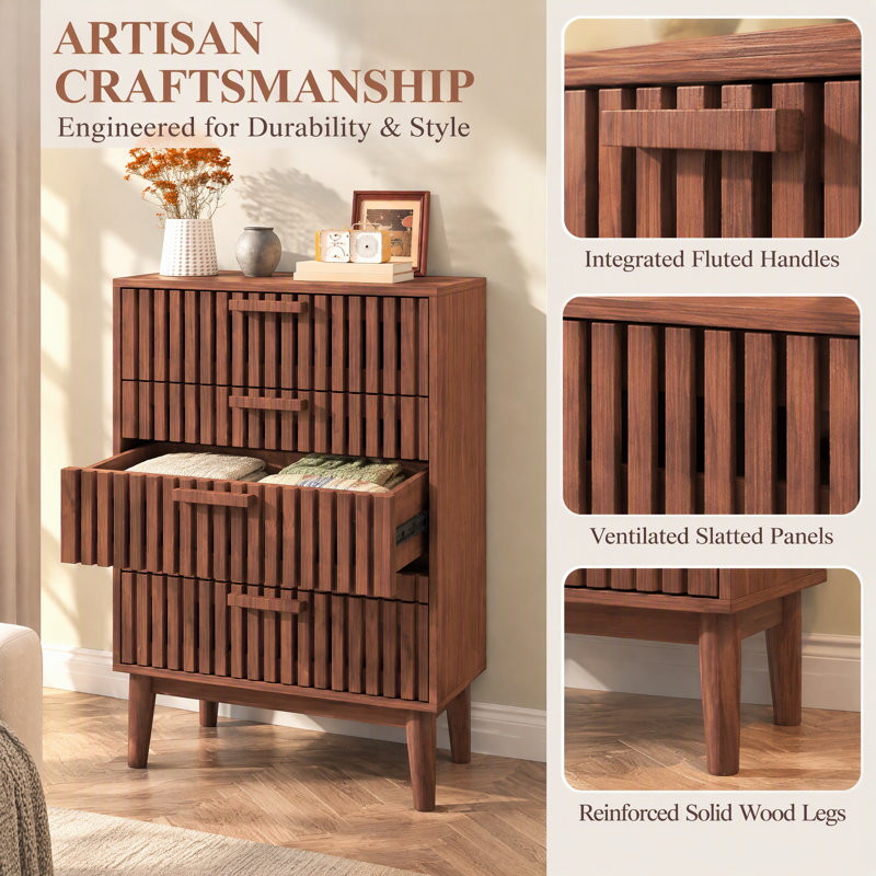 60 cm W Chest of 4 Drawers