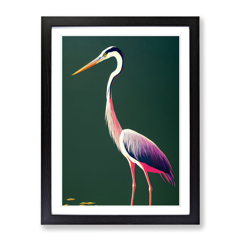 Glynell Heron View - Picture Frame Print, Black, 34cm H x 25cm W x 2cm D