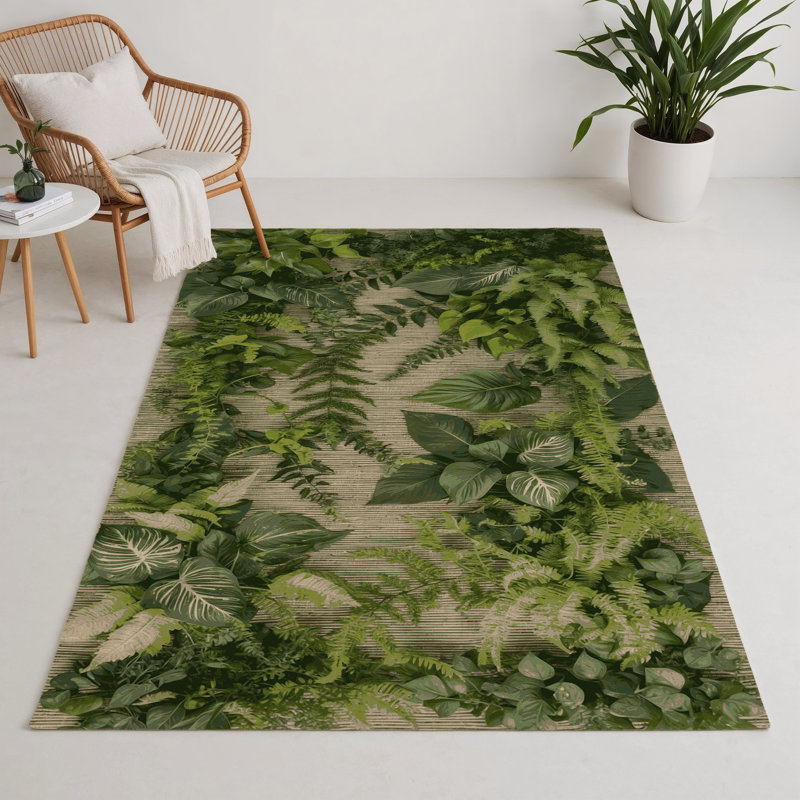 Tapis d'intérieur et d'extérieur vert Nature, Rectangle 9 pi x 12 pi