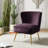 Euclid Velvet Accent Chair with Metal Legs-366564311